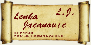 Lenka Jacanović vizit kartica